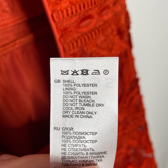 Reiss | NWT Adia Lace Dress Winter Orange US 4 - Picture 8 of 10
